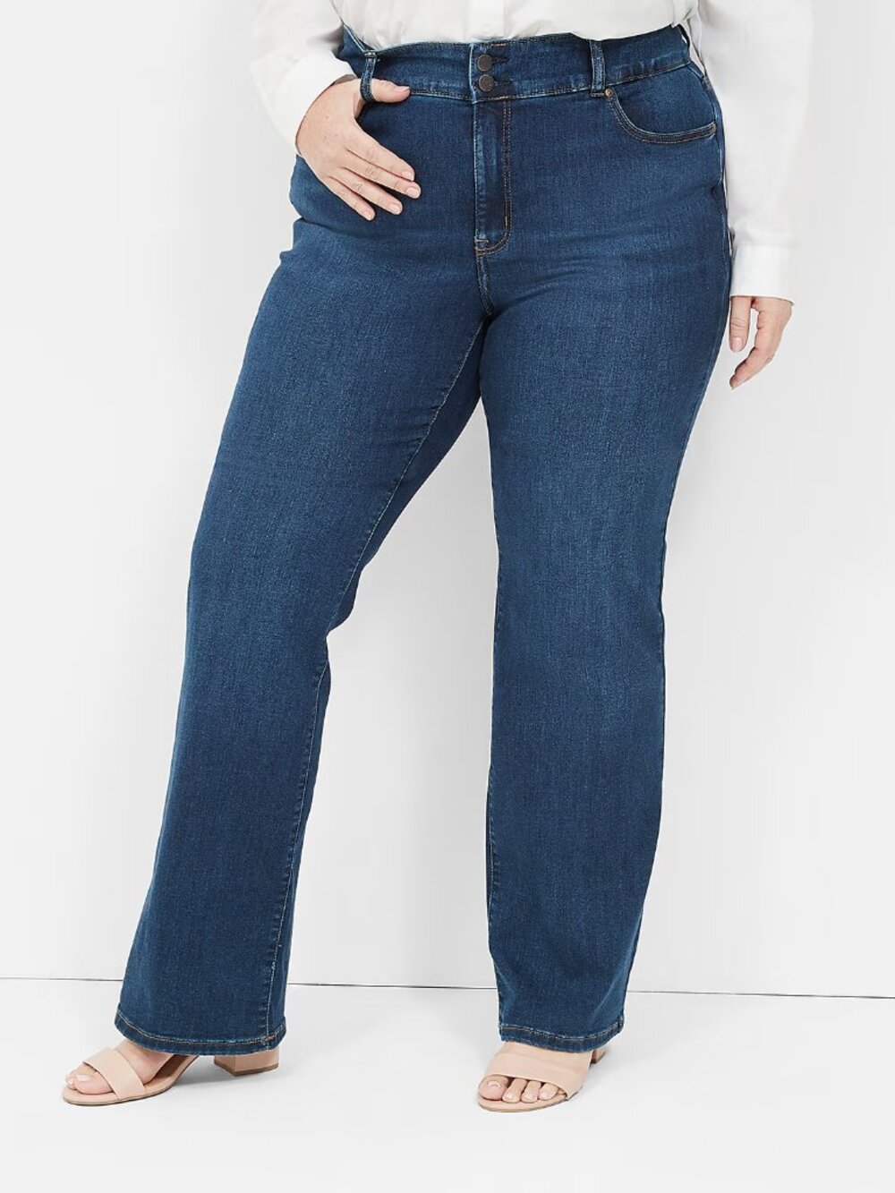 Lane Bryant T3 Bootcut Jeans Size 26 Short | Dark Blue Stretch